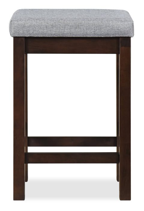 Coin-repas moderne Noah de 60 po avec 3 tabourets de hauteur comptoir et ports USB - espresso