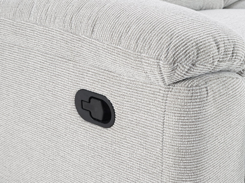 Sofa à inclinaison manuelle Spencer de 80,9 po en tissu de chenille - gris