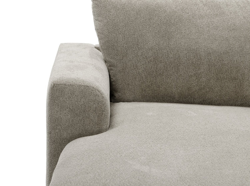 Sofa sectionnel modulaire de gauche Voyage 6 pièces en tissu avec console et coussins de dossier amovibles - taupe