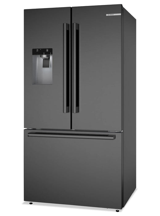 Réfrigérateur Bosch de 21,6 pi³ à portes françaises à congélateur inférieur - Acier inoxydable noir - B36CD52SNB