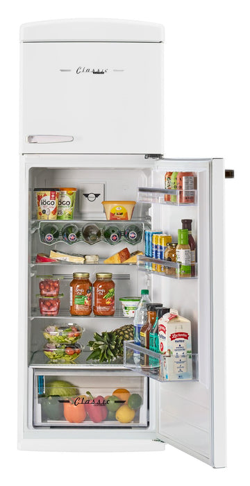Réfrigérateur Classic Rétro d’Unique de 24 po et de 11 pi3 à congélateur supérieur - blanc guimauve - UNQ-310L W TM