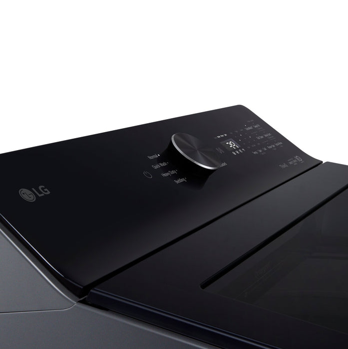 Laveuse intelligente LG à chargement par le haut de 5,8 pi³ avec EasyUnload et détection IA - noir platine - WT8200CL
