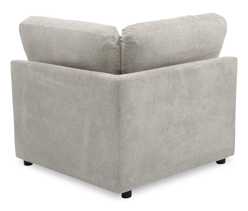 Fauteuil en coin modulaire Voyage en tissu avec coussins de dossier amovibles - Beige