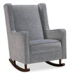 Fauteuil berçant Sherri de 29,5 po avec pieds de style traîneau en bois - gris