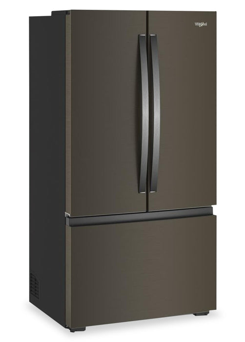 Réfrigérateur Whirlpool de 24 pi3 et de 36 po de profondeur comptoir véritable à portes françaises - acier inoxydable noir - WRFC3036RV