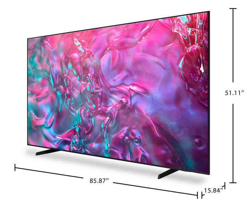 Téléviseur intelligent Samsung UHD 4K de 98 po à 120Hz avec rétroéclairage périphérique, Dynamic Crystal Colour et HDR10+ (UN98DU9000FXZC)