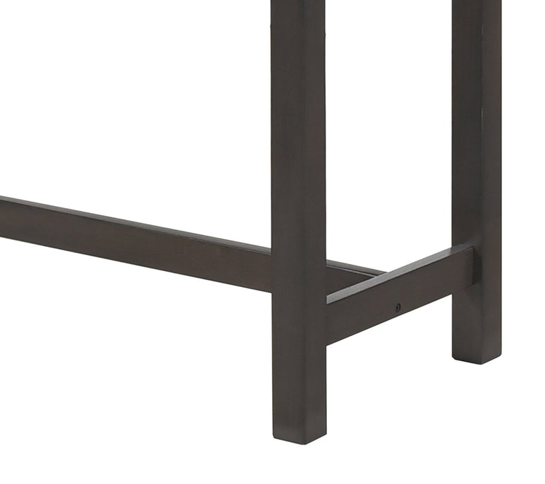 Coin-repas moderne Noah de 60 po avec 3 tabourets de hauteur comptoir et ports USB - grise