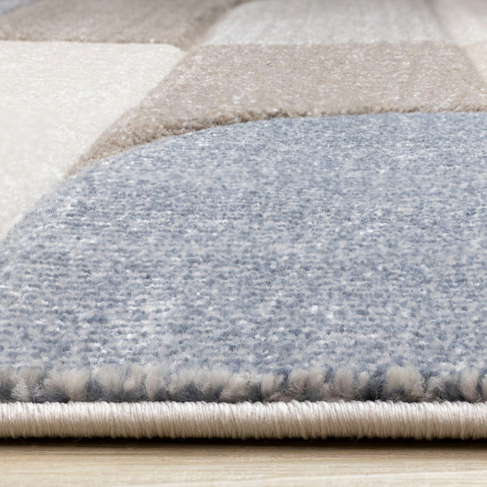 Carpette Farrah gris et bleu - 7 pi 10 po x 10 pi 6 po