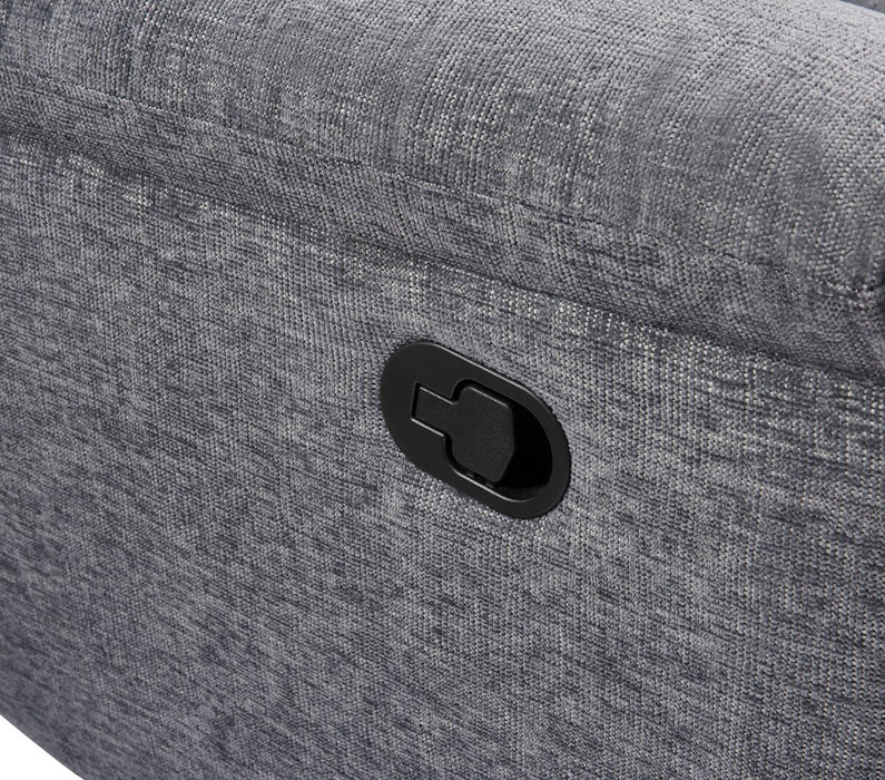 Fauteuil à inclinaison manuelle Blake de 38,58 po en tissu de chenille - gris 