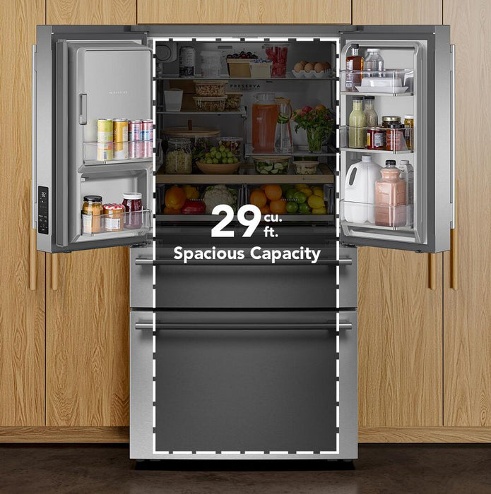 Réfrigérateur KitchenAid de 29 pi3 à portes françaises - minerai noir - KRMF436SBE