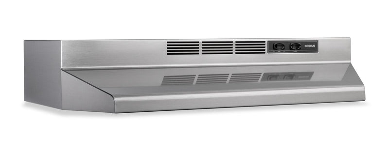 Hotte de cuisinière sous l'armoire Broan de série BU2 de 24 po - acier inoxydable - BU224SF