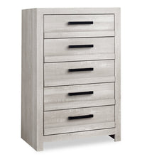  Commode verticale de chambre à coucher Aspen de 32 po (L) x 49 po (H) à 5 tiroirs - grise