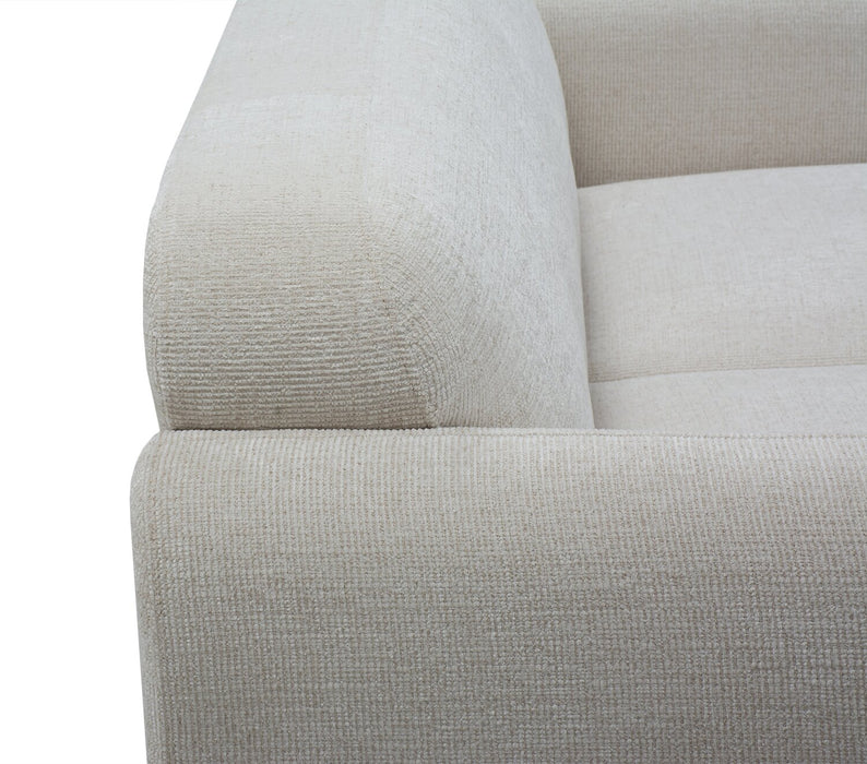 Sofa Sadie de 78,7 po en tissu avec pattes en hévéa - beige 