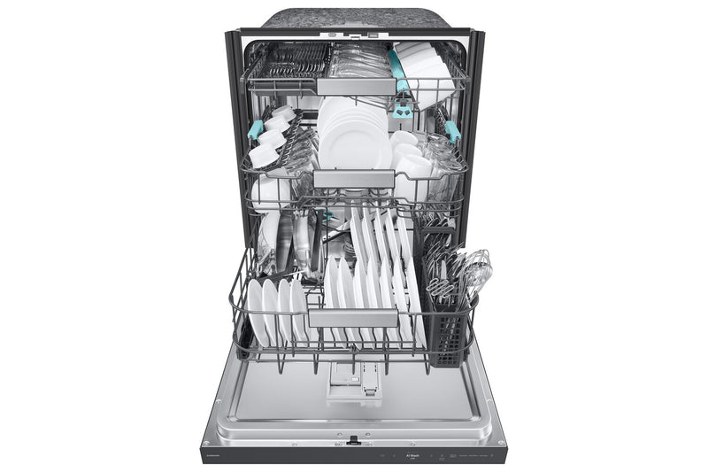 Lave-vaisselle Samsung de 24 po et de 38 dBA avec commandes sur le dessus, nettoyage avec IA et 3e panier - DW90F89T0UMTAA