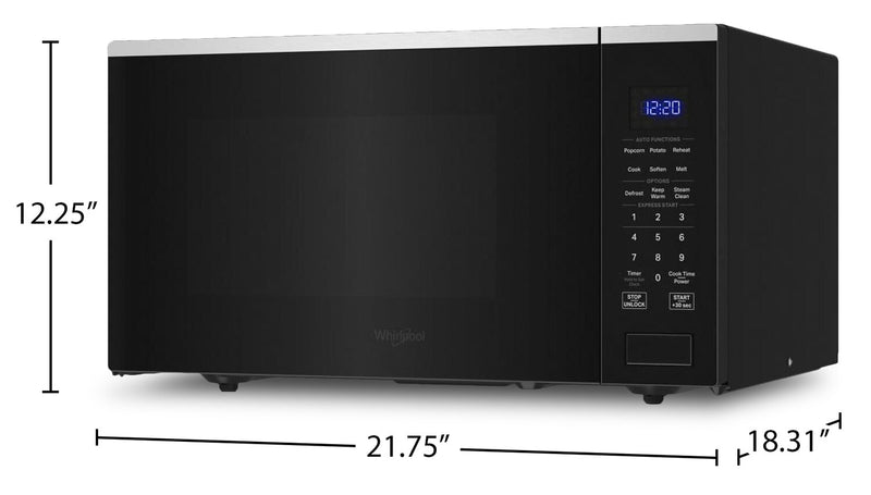 Four à micro-ondes de comptoir Whirlpool de 1,6 pi3 avec cuisson par capteur - YWMCS7022SS
