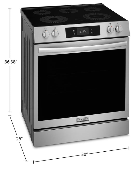 Cuisinière électrique Frigidaire Gallery de 6,2 pi³ avec pizza cuite sur pierre - acier inoxydable Smudge-ProofMD - GCFE307CBF 