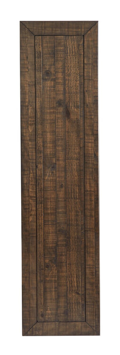 Table de salon Edwin de 64 po en pin champêtre avec rangement et tabouret - brun champêtre