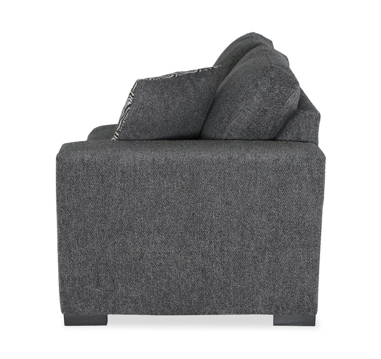 Sofa-lit sectionnel enveloppant de gauche Legend 2 pièces fabriqué au Canada en tissu de chenille - gris poivre
