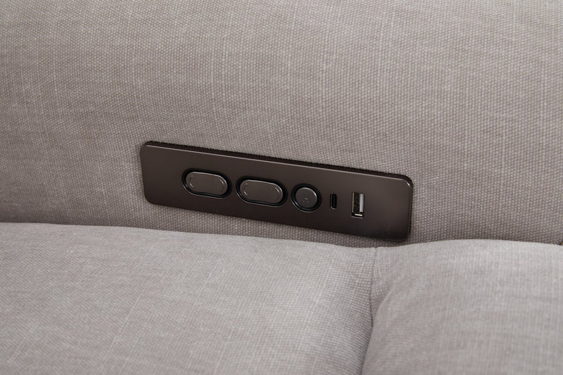 Sofa sectionnel de gauche à inclinaison électrique Legacy de Shaquille O’Neal Home 6 pièces avec confort Shaq-o-pedic - gris 