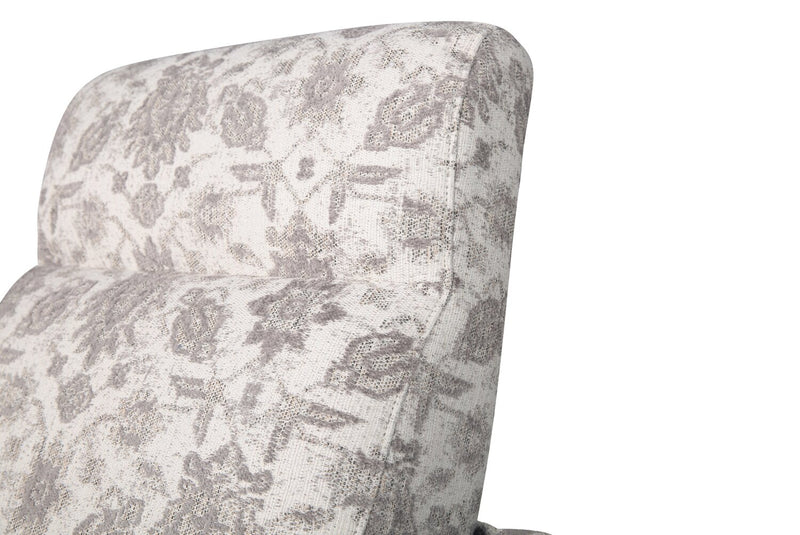 Fauteuil à inclinaison par poussée Mallie de 32 po en tissu de chenille - ardoise multicolore Limbu