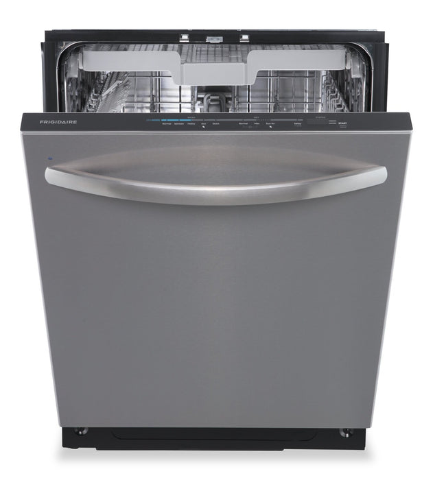Lave-vaisselle Frigidaire de 24 po et de 49 dBA avec commandes sur le dessus et 3e panier - acier inoxydable - FDSH4502BF