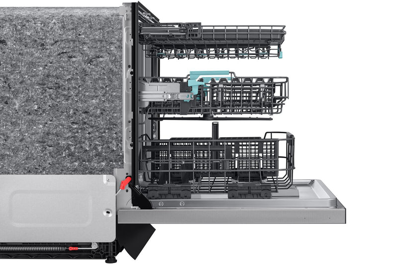 Lave-vaisselle Samsung de 24 po et de 38 dBA avec commandes sur le dessus, nettoyage avec IA et 3e panier - DW90F89P0USRAA