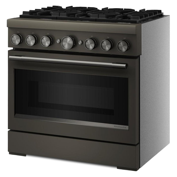 Cuisinière hybride KitchenAid de 5,1 pi3 avec friture à air sans préchauffage - minerai noir - KFDS936SBE