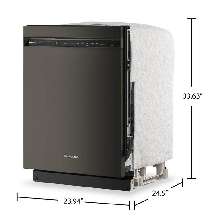 Lave-vaisselle KitchenAid de 24 po et de 41 dBA avec 3e panier à jets - minerai noir - KDFS324SBE