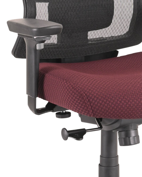 Chaise de bureau Remy de Tempur-Pedic de 26,8 po - bourgogne avec dossier à mailles