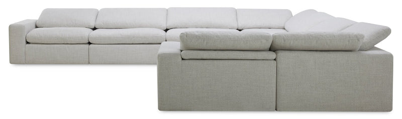Sofa sectionnel à inclinaison électrique modulaire Sky 8 pièces en tissu avec coussins amovibles en duvet et plumes - blé Nathan