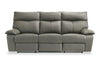 Sofa inclinable Matteo de 88 po en cuir véritable - gris Aviarah