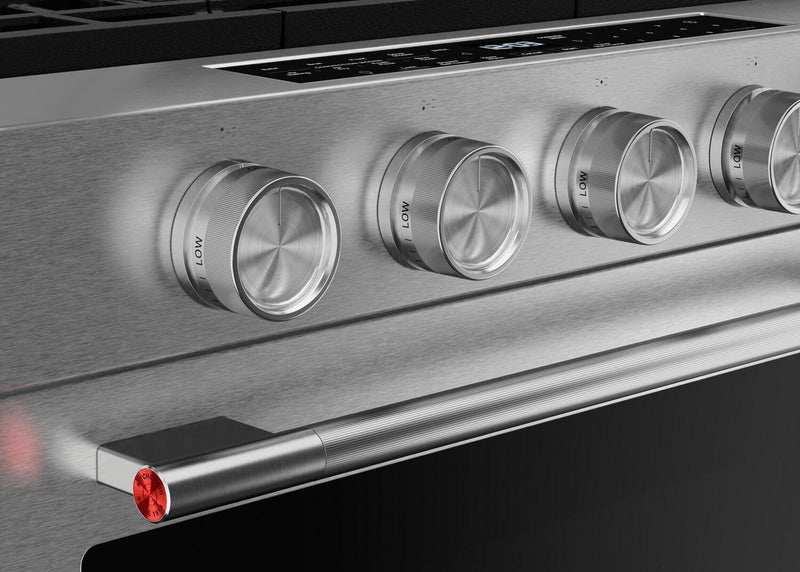 Cuisinière intelligente à gaz encastrée KitchenAid de 5,0 pi3 et de 30 po avec modes par convection - acier inoxydable résistant aux traces de doigts - KSGS330SPS