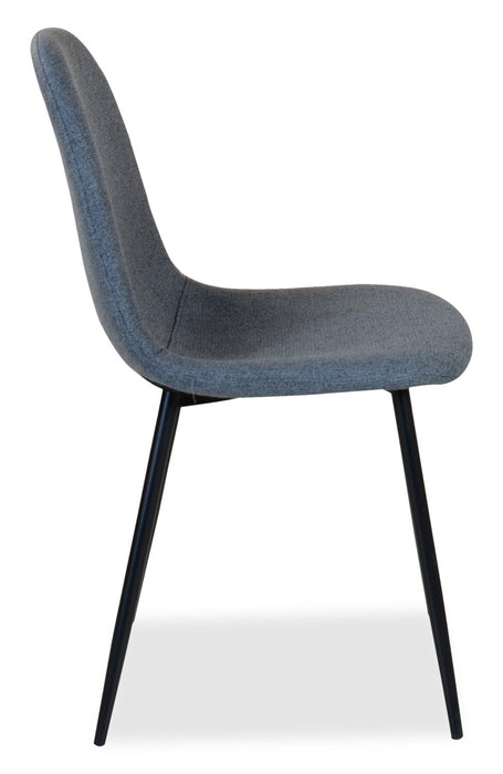 Chaise de salle à manger Jax en tissu de polyester et en métal - anthracite
