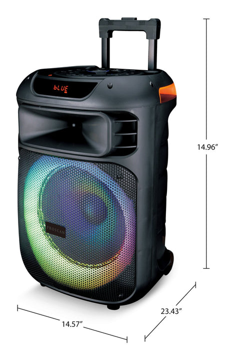 Haut-parleur de fête portatif de 40 W PROSCAN avec 2 microphones et Bluetooth (PA1254)