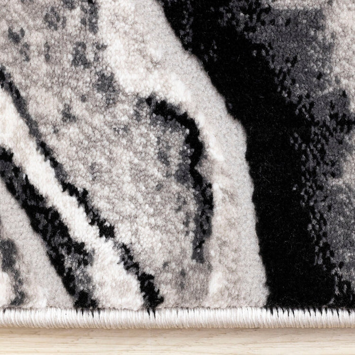 Carpette Plasma gris et noir - 7 pi 10 po x 10 pi 6 po