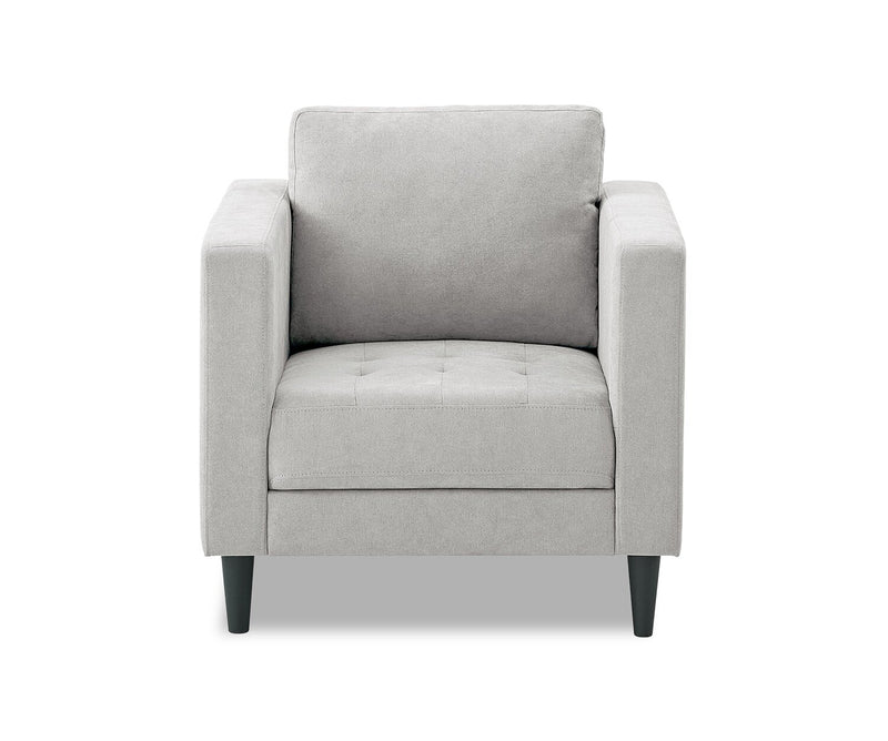 Fauteuil Metro de 32 po en tissu avec coussin de siège capitonné et coussin de dossier réversible - neutre