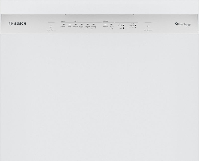 Lave-vaisselle intelligent Bosch de série 300 de 24 po de 48 dBA avec PrecisionWashMD - blanc - SHE41CM2N