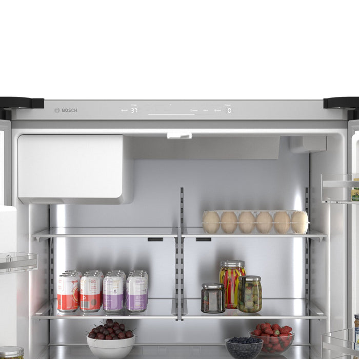 Réfrigérateur Bosch de 21,6 pi³ à portes françaises à congélateur inférieur - Acier inoxydable noir - B36CD52SNB