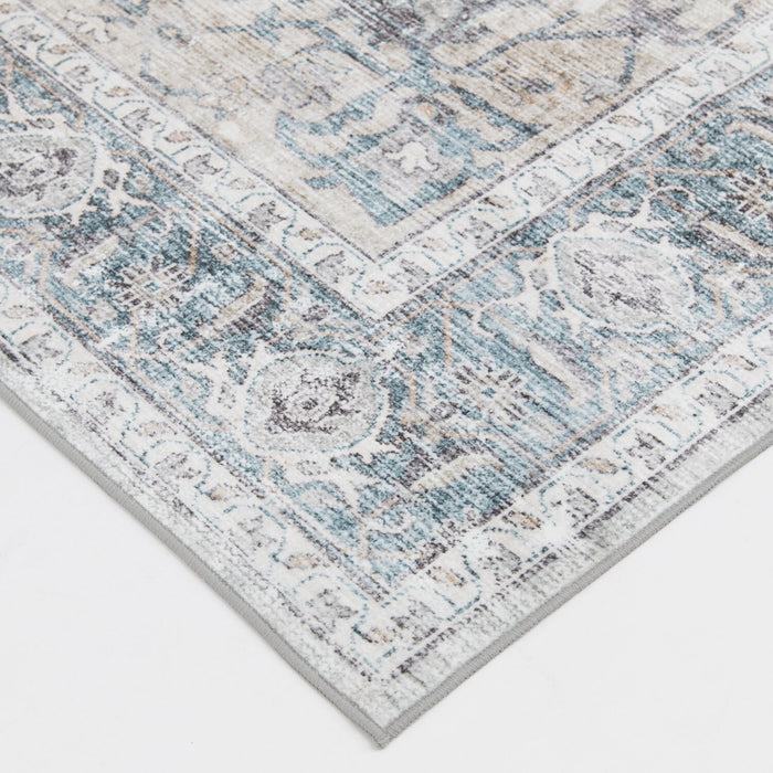 Carpette Melis grise lavable - 5 pi x 7 pi