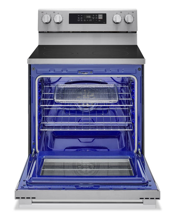 Cuisinière intelligente électrique LG de 6,3 pi³ avec friture à air - acier inoxydable - LREN6323YE