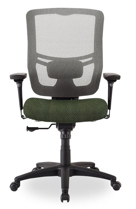 Chaise de bureau Dante de Tempur-Pedic de 26,4 po - verte avec dossier à mailles
