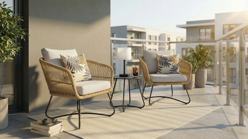 Ensemble de conversation Sicily 3 pièces pour la terrasse à l’extérieur avec 2 fauteuils et table