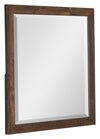 Miroir de commode de chambre à coucher Silas - brun rustique