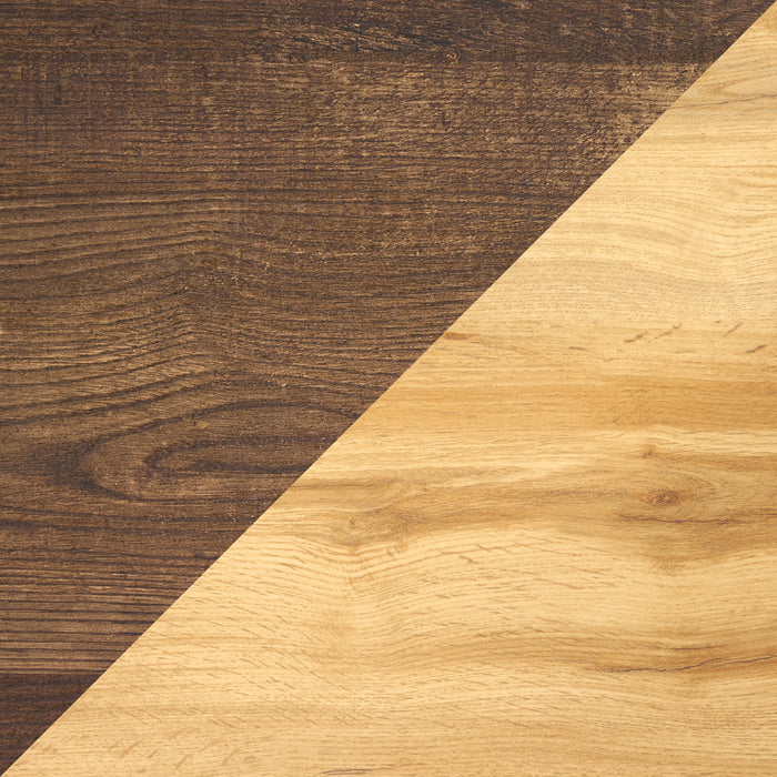 Table de nuit Silas de 26 po (L) x 23,9 po (H) à 2 tiroirs - brun rustique