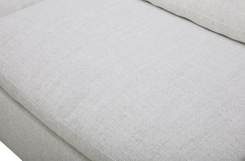 Sofa sectionnel modulaire à inclinaison électrique Sky 6 pièces en tissu avec fauteuil sans accoudoirs inclinable - blé Nathan