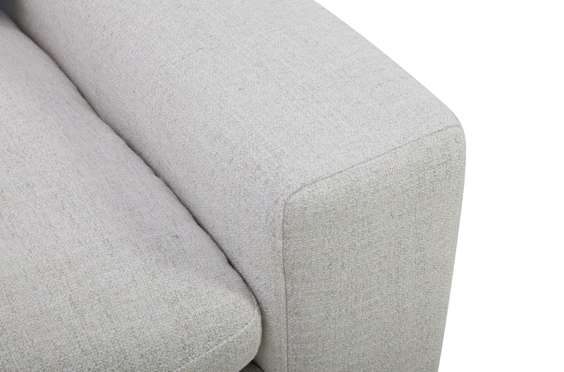 Sofa sectionnel modulaire à inclinaison électrique Sky 6 pièces en tissu avec fauteuil sans accoudoirs inclinable - blé Nathan