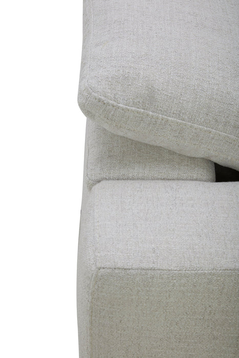 Sofa sectionnel modulaire à inclinaison électrique Sky 6 pièces en tissu avec fauteuil sans accoudoirs inclinable - blé Nathan