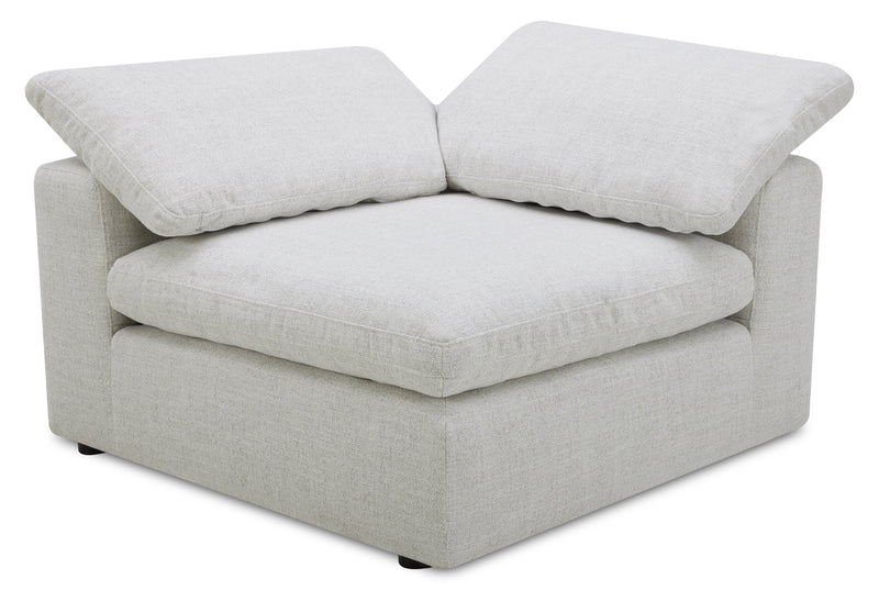 Sofa sectionnel modulaire à inclinaison électrique Sky 6 pièces en tissu avec fauteuil sans accoudoirs inclinable - blé Nathan