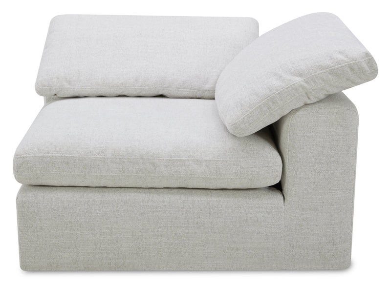 Sofa sectionnel modulaire à inclinaison électrique Sky 6 pièces en tissu avec fauteuil sans accoudoirs inclinable - blé Nathan