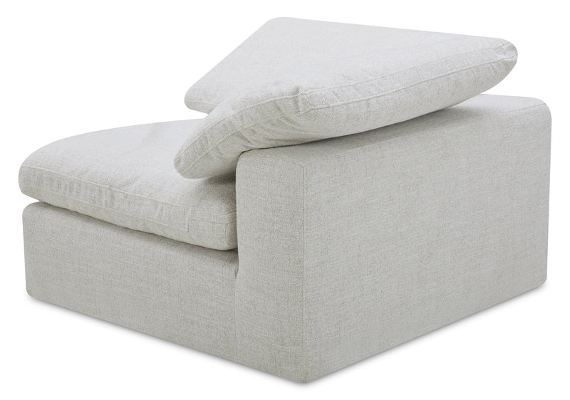 Sofa sectionnel modulaire à inclinaison électrique Sky 6 pièces en tissu avec fauteuil sans accoudoirs inclinable - blé Nathan